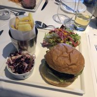 Mushroom burger at The Blakeney Hotel in Blakeney