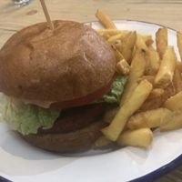 No beef (beyond) burger  at Wicked Vegan in South West London