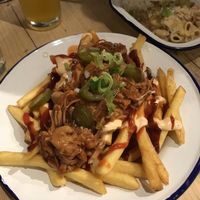 Loaded fries - pulled bbq jackfruit  at Wicked Vegan in South West London