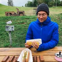   at Akureyri Hot Dog Stand in Akureyri