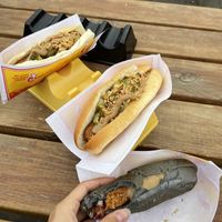   at Akureyri Hot Dog Stand in Akureyri