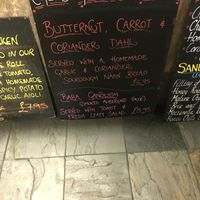 Specials board  at The Book Rest in Exmouth