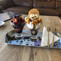 Sundaes (vegan) at The Book Rest in Exmouth