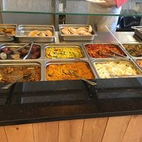 A view of the lunch buffet at More Life Cafe in Jersey City