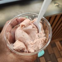 Strawberry almond crisp ice cream at Dairy Palace in Canton
