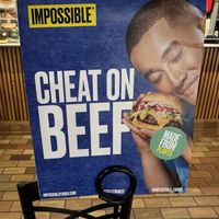 Vegan-friendly sign in restaurant   at Dairy Palace in Canton