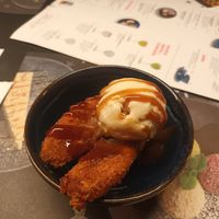 Banana katsu dessert at Wagamama in Liverpool