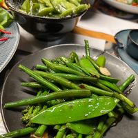 Wok fried greens and Edamame  at Wagamama in Liverpool