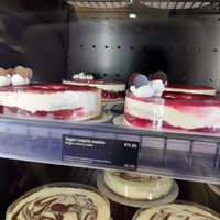 Vegan cherry cake (the prices!! So reasonable!) at Zorbas Bakery in Paphos