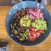 Vegan burrito bowl  at Acapulco in San Juan