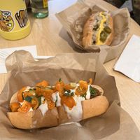 Seasonal dog & ballpark with fixings!  at Wheat Street Dogs - Food Cart in Wichita
