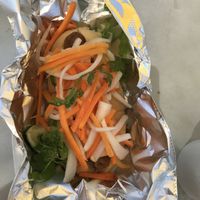 The Banh Mi dog! Absolutely delicious! at Wheat Street Dogs - Food Cart in Wichita