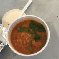 The Thai curry soup, perfectly seasoned and a great side to the Banh Mi dog at Wheat Street Dogs - Food Cart in Wichita