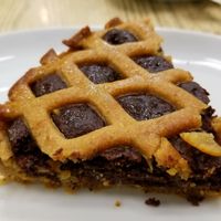 Vegan chocolate tart at Contrà del Sole in Bassano Del Grappa