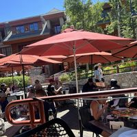 Outdoor seating   at Base Camp Pizza Co in South Lake Tahoe