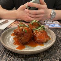 Vegan cauliflower wings  at Ellis Gourmet Burger in Bruges