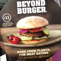 Beyond burger patties available  at Ellis Gourmet Burger in Bruges
