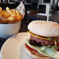 Beyond Meat Burger with vegan cheese at Ellis Gourmet Burger in Bruges