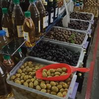 Cheap olives at Central Farm Market in Budva