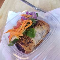 Delicious sausage roll at Crumbs Kitchen in Cardiff