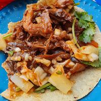 Taco al pastor vegano at Taco Santo in Ghent