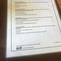 The address on the actual menu. Not what happy cow says it's at.  at Hanh Phuc - Vegetarian Restaurant in Surry Hills