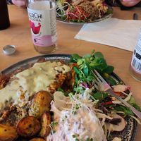Savoury toast and lasagne at Leafy Greens & Co in Warrenpoint