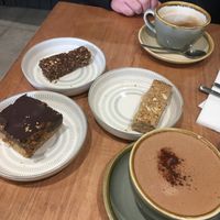 Cakes and hot drinks at Leafy Greens & Co in Warrenpoint
