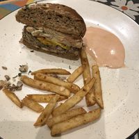 Black bean burger at Imagine Cafe in Mumbai