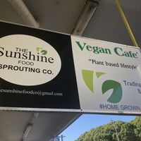 Outside sign at The Sunshine Food Co in Cape Town