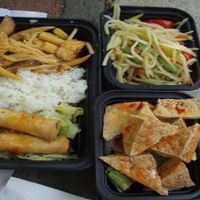 Veggie options from their arts festival stand! at Cozy Thai in State College