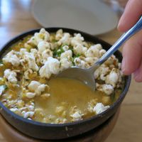 Corn soup at KAIME in Medellin