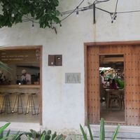 Outside of the restaurant at KAIME in Medellin