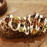 Great hot dog, not the intense sausage flavour that some might expect, that why I liked it. at KAIME in Medellin