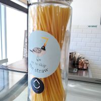 Pasta straws! at NektaR in Crete