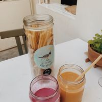 Pasta straws! So cool!  at NektaR in Crete