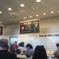 Sign at Mod Pizza in California