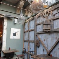 Outside seating at Boa-Bao in Lisbon