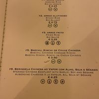 Menu   at Boa-Bao in Lisbon