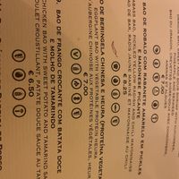 Menu   at Boa-Bao in Lisbon
