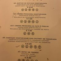 Menu   at Boa-Bao in Lisbon