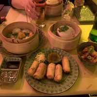 Vegan dim sum, bao bun, kimchi and spring rolls    at Boa-Bao in Lisbon