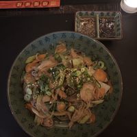 Sweet pot noodles with soy chunks   at Boa-Bao in Lisbon
