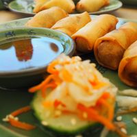 Vegan spring rolls  at Boa-Bao in Lisbon