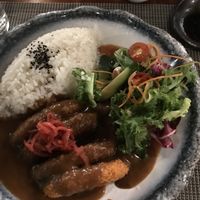 Pumpkin katsu curry at Zushi in Banbury
