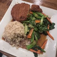 chinese broccoli and soy filet  at Green Elephant Vegetarian Bistro in Portland