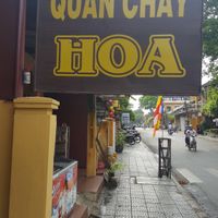 Sign at Quan Chay Hoa in Hoi An