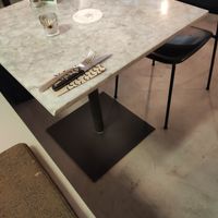 The table at Stripped Pizza - Claraplatz in Basel