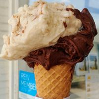 Banana on chocolate  at Gelato UNOU in Seaford