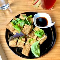 Fried Tofu. Served warm.  at DACO in Kaohsiung